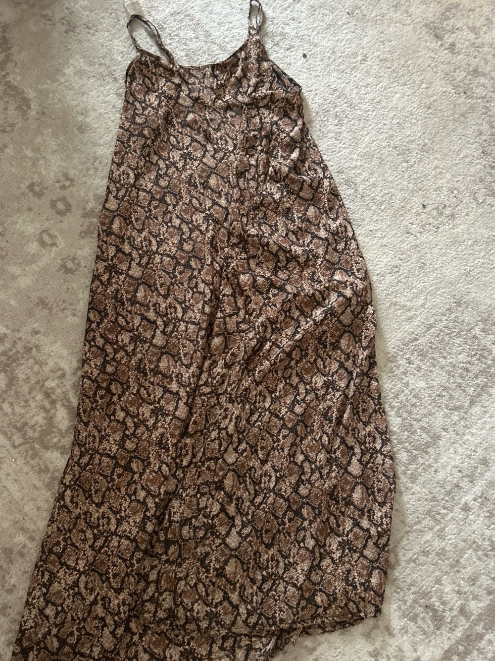 Brown Snake-Print Maxi dress - Women